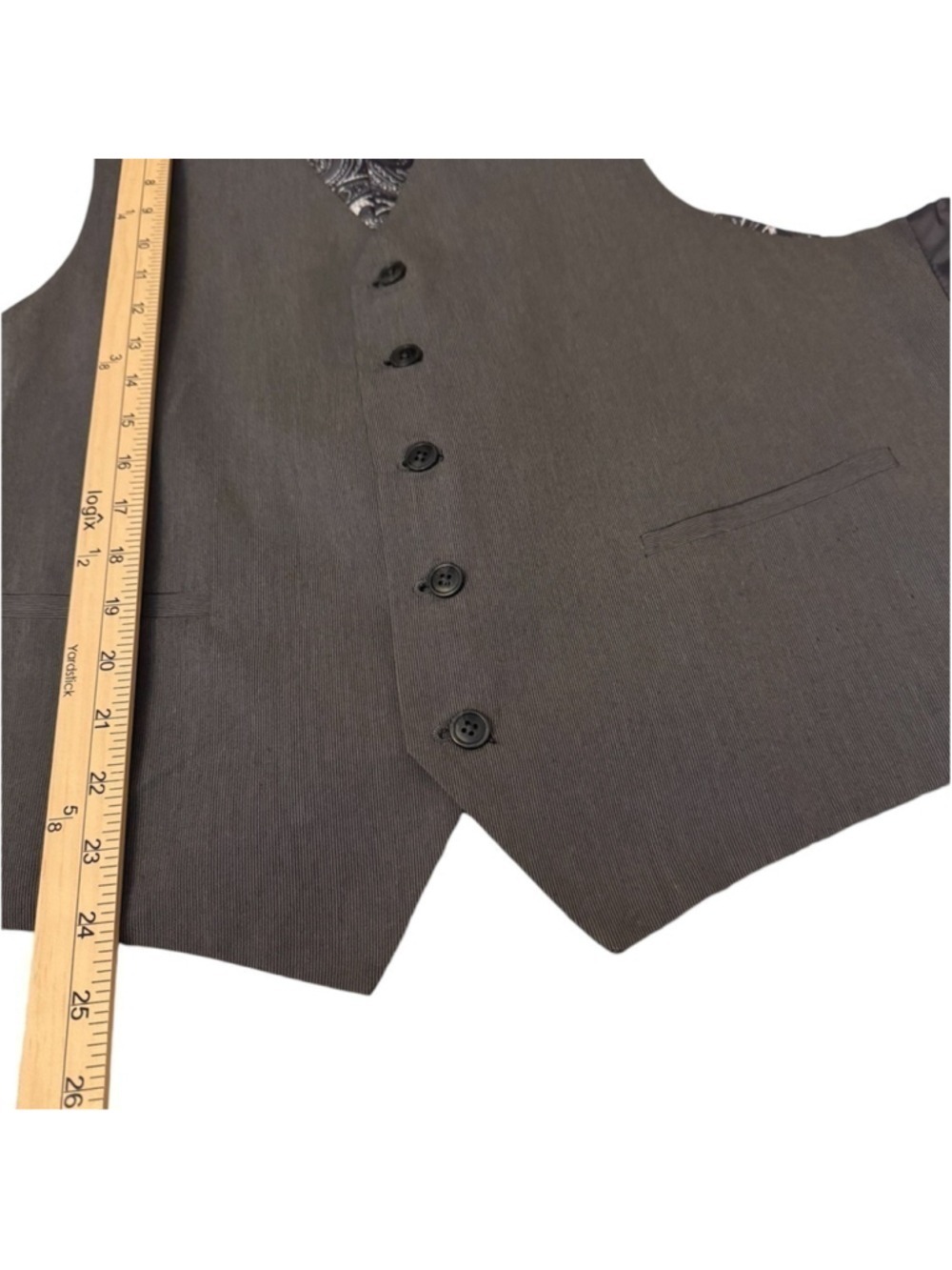 Madison Charcoal Gray Men's Formal Vest XL - Picture 4 of 5
